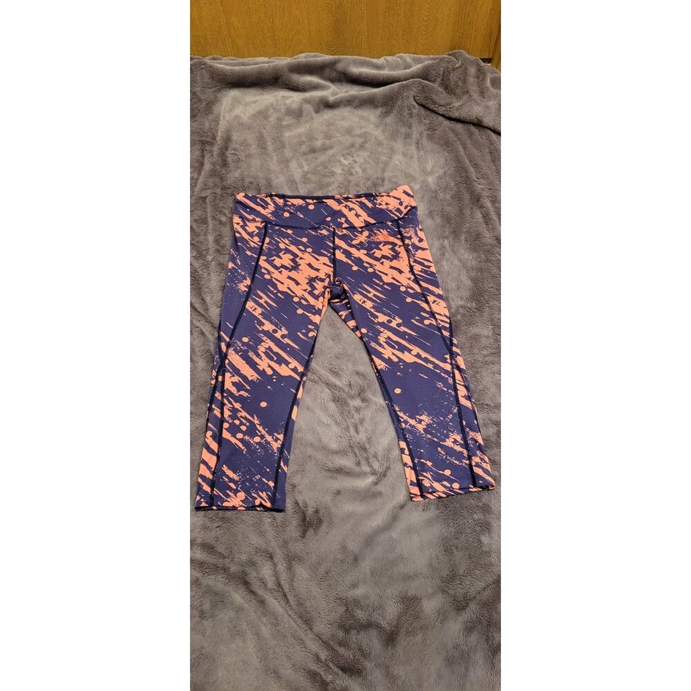 The North Face Flash Dry Capri Leggings Women L Athleisure Colorful Running Yoga